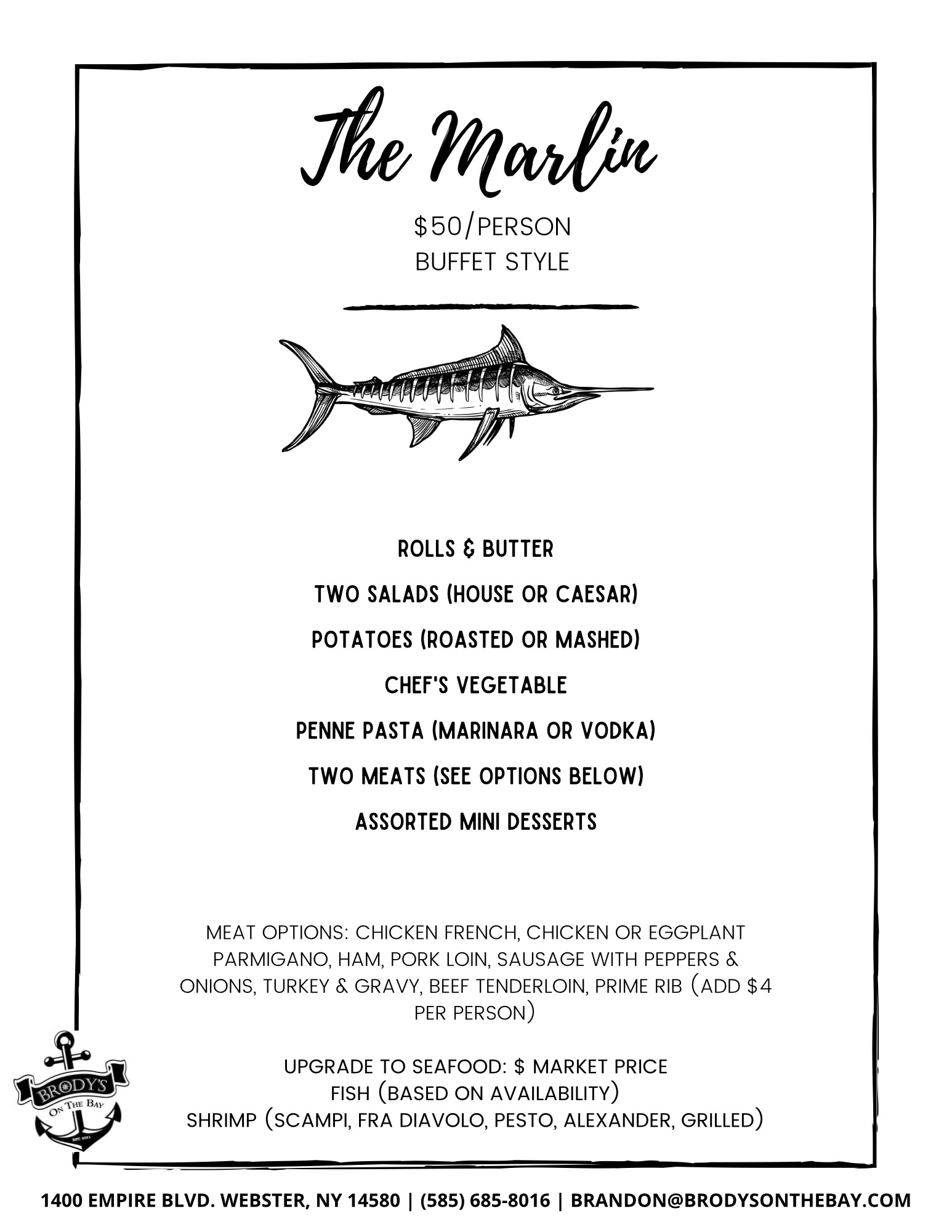 buffet catering events the marlin